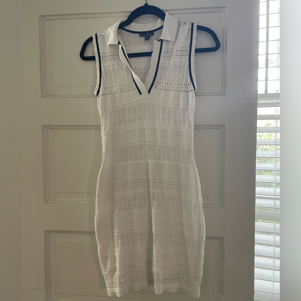Brooks brothers vintage 2000s crochet tennis dress with slip!